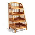Estante de vime com quatro prateleiras para armazenamento 75 x 40 x 100cm