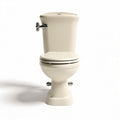 Vaso sanitário cerâmico em cor bege com altura de 80cm